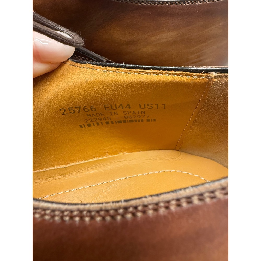 Magnanni Mens Brown Leather Derby Dress Shoes Spain 25766 Size 11 US 44 EU - Picture 3 of 5